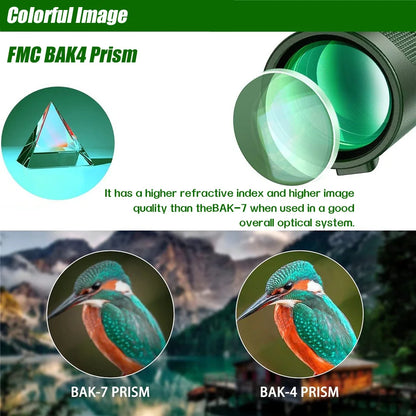 B0B49MQYWX 80x100 HD Monocular Smartphone Adapter Tripod Telescope Hike Birdwatching
