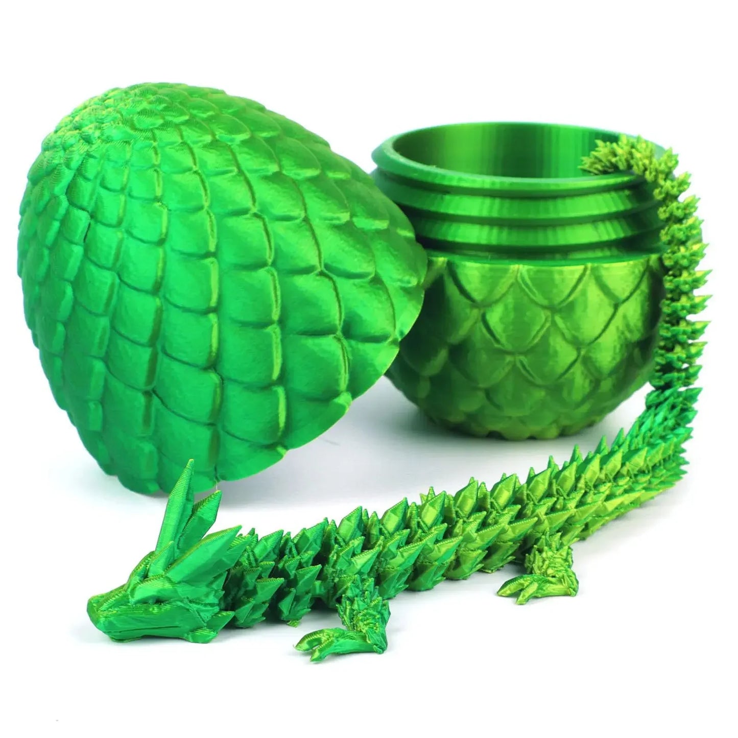 3d printed dragon egg with full articulated dragon model toy ornament