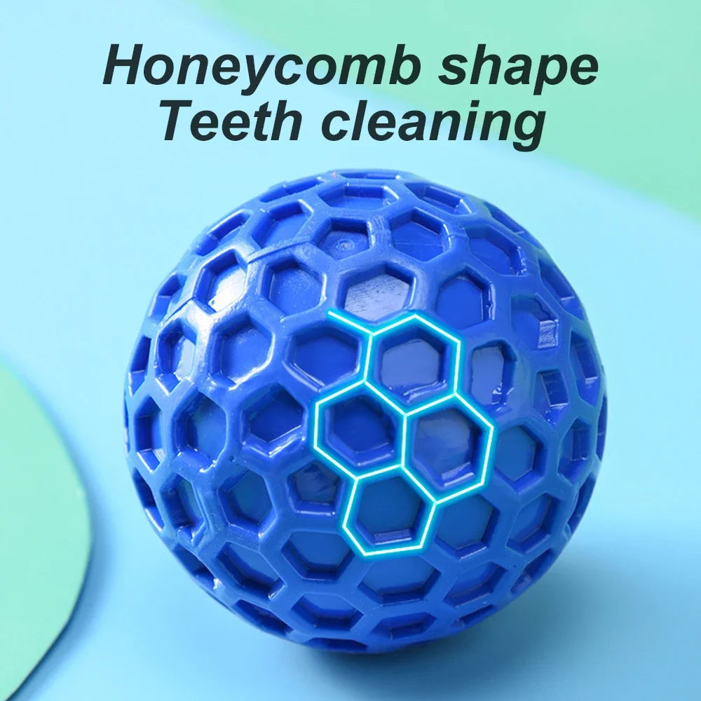 durable squeaky dog ball toy - tough tpr rubber for aggressive chewers, enhances dental health, perfect for teething relief, interactive fetch and play for all dog sizes