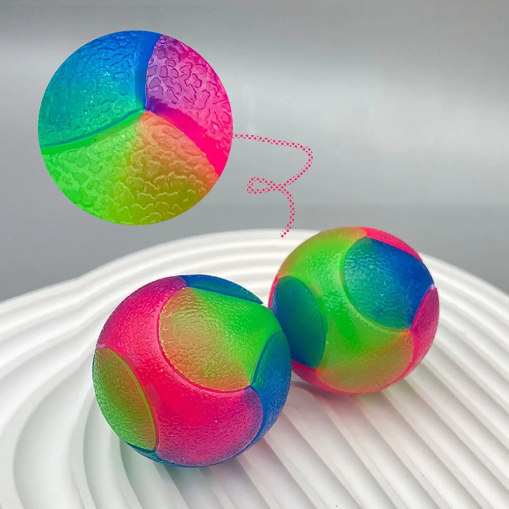 led light-up dog toy ball, glow-in-the-dark rubber, interactive chew and fetch toy for puppies and dogs, durable flashing molar ball for fun and exercise