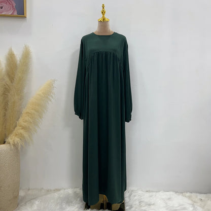 Modest Loose Muslim Dress Abaya Eid Ramadan Elegant With Pocket for Women, Comfortable Fit, Stylish Design, Perfect for Prayer and Daily Wear, Various Colors Available