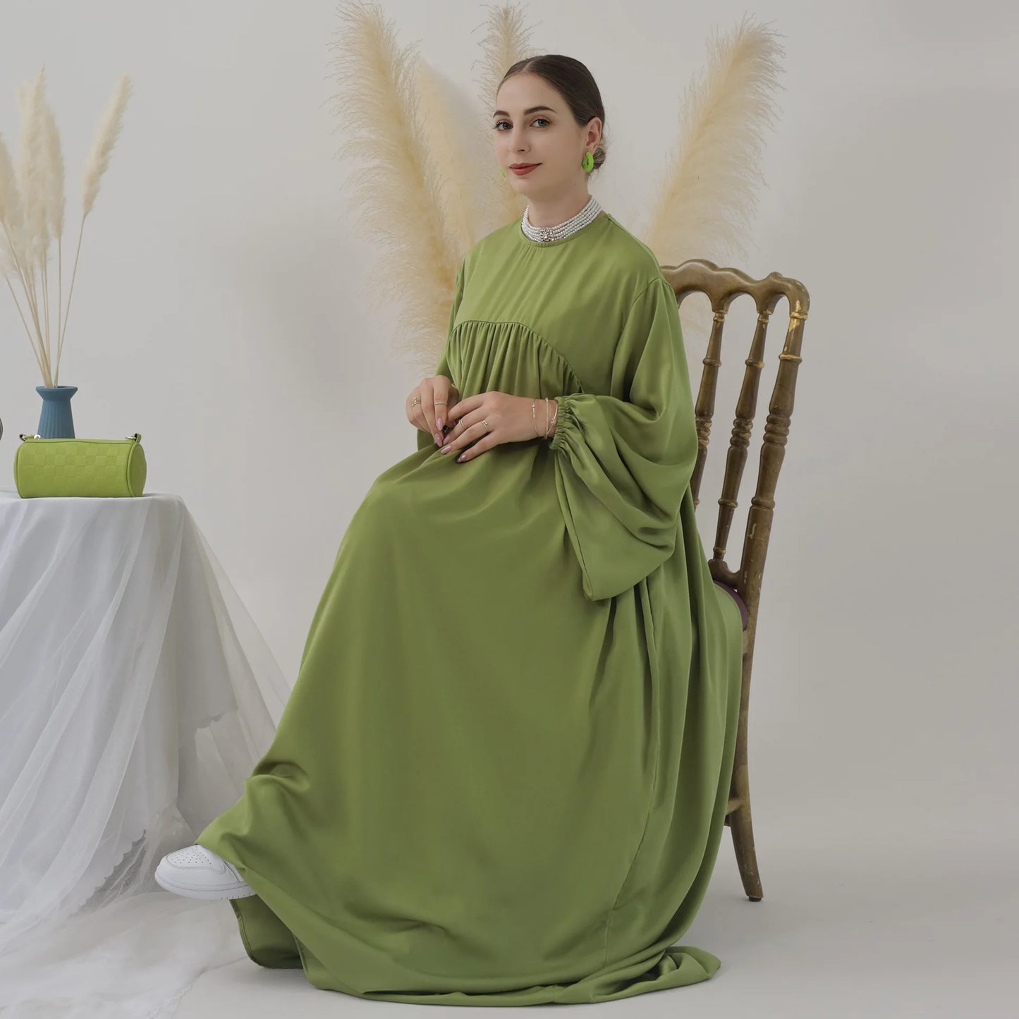 modest loose muslim dress abaya eid ramadan elegant with pocket for women, comfortable fit, stylish design, perfect for prayer and daily wear, various colors available