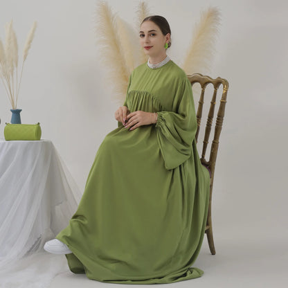 Modest Loose Muslim Dress Abaya Eid Ramadan Elegant With Pocket for Women, Comfortable Fit, Stylish Design, Perfect for Prayer and Daily Wear, Various Colors Available