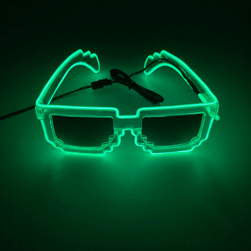 funny light up glasses luminous led mosaic glasses for men and women - halloween party supplies, glowing neon gafas for festive celebrations