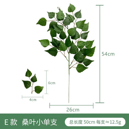 Artificial Eucalyptus Leaf Branch, Plastic Decorative Plant for Bridal Shower, Desktop or Outdoor Use, Cloth Texture, Perfect for Exhibitions and Home Decor