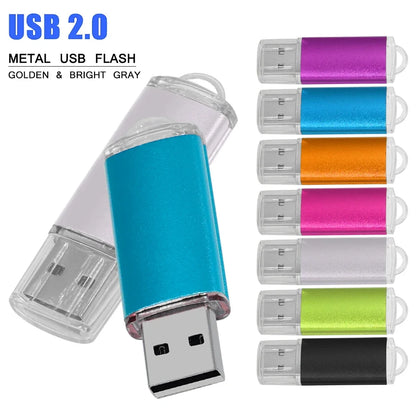 High Speed Metal USB Flash Drive 2.0, Multiple Colours, 32GB/16GB/1GB/64GB, Ideal for Data Transfer, Photography, Business Gifts, Durable Memory Stick for All Devices