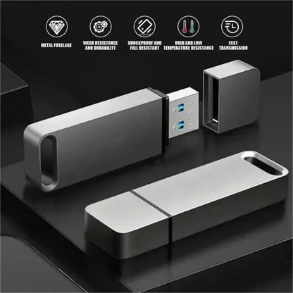 16TB USB3.2 Flash Drive, OTG Portable Storage Device, Metal Body, High Speed Transfer, Waterproof Memory Stick, Compatible with Type-C and Computers