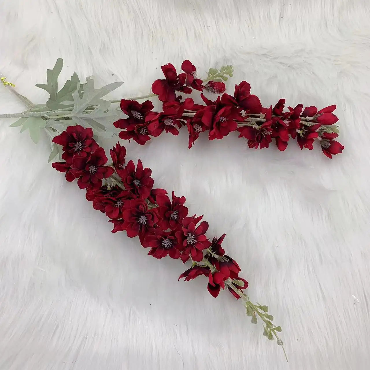 silk delphinium artificial flower bouquet for home wedding hotel decoration - elegant indoor floral arrangement for anniversary, baby shower, housewarming, birthday celebrations