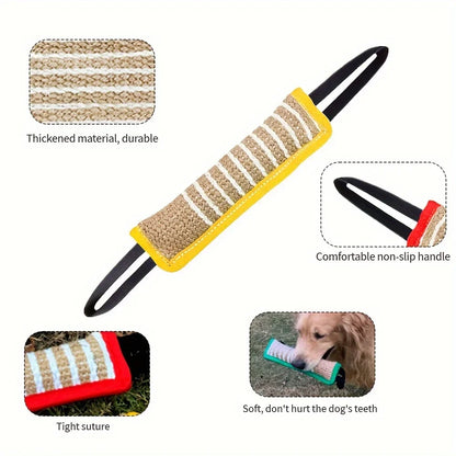 Natural Jute Dog Chew Toy | Bite-Resistant Sturdy Stick for Puppies & Adult Dogs | Safe Non-Toxic Material | Ideal for Teething, Dental Health, Fetch & Play