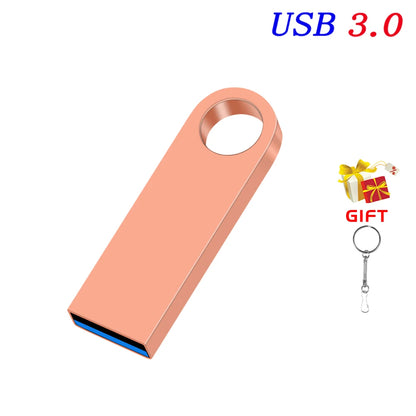 USB 3.0 High Speed Metal Flash Drive 128GB 64GB 32GB 16GB Portable Memory Stick Key Chain for Data Storage and Backup