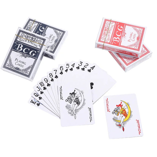 Casino Poker Magic Playing Card 52 + 2 Joker Deck Waterproof Plastic Cards for Family Game Nights, Durable and Flexible for Indoor and Outdoor Fun