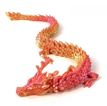 30CM Room Decoration 3d Printed Crystal Dragon Home Decor Items Counter Pressure Toy Rotatable Articulated Perfect Toy Dazzling