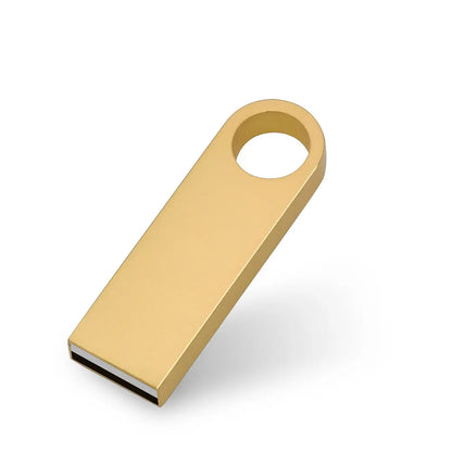 Waterproof Metal USB Flash Drive Memory Stick 64GB 32GB 16GB 8GB 4GB, Portable USB 2.0 Pen Drive, High-Speed Data Transfer, Stylish Silver Design for PC and Laptop