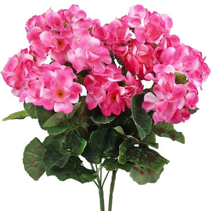 Silk Begonia Artificial Flowers Bouquet, Home and Event Decor, Ideal for Weddings, Anniversaries, Birthdays, Indoor Outdoor Use, Elegant Silk Floral Arrangement