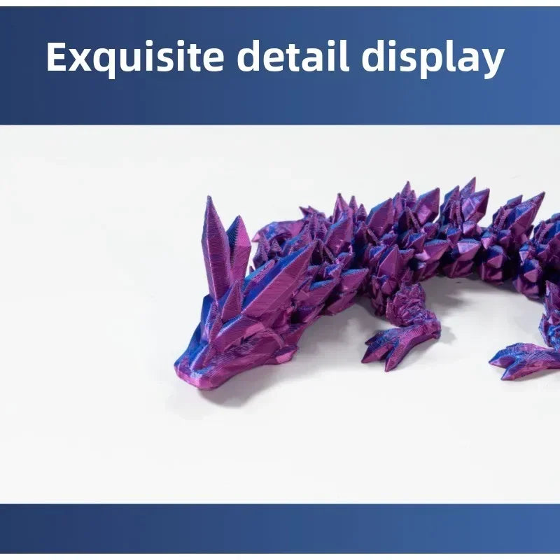 3d printing gem dragon crystal dragon creative gift chain dragon toy children's creative gift gift decoration dazzling crafts