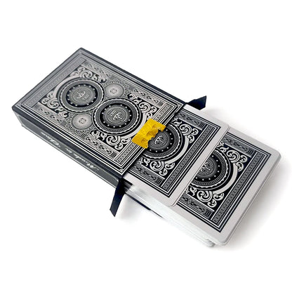 24K Gold Silver PVC Full Plastic Playing Cards Waterproof Durable Poker Set for Game Nights, Parties, and Magic Tricks - Premium Quality, Lightweight and Easy to Shuffle