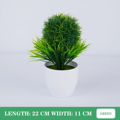 Artificial Bonsai Plant Décor, Plastic Potted Ornament for Home, Office, Garden, Hotel, Indoor & Outdoor Exhibition, Realistic Greenery, Low-Maintenance Decor
