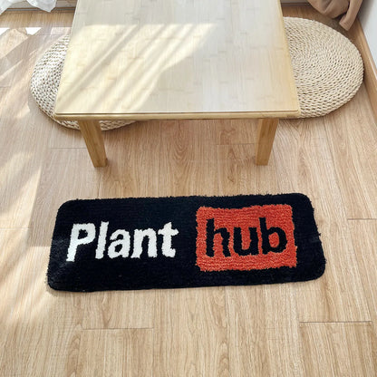 Long Tufting Letters Rug Adult Flocking Mat Anti Slip Nordic Bedroom Bedside Mat Kids Room Carpet Nursery Home Decor Soft Non-Slip Floor Pad