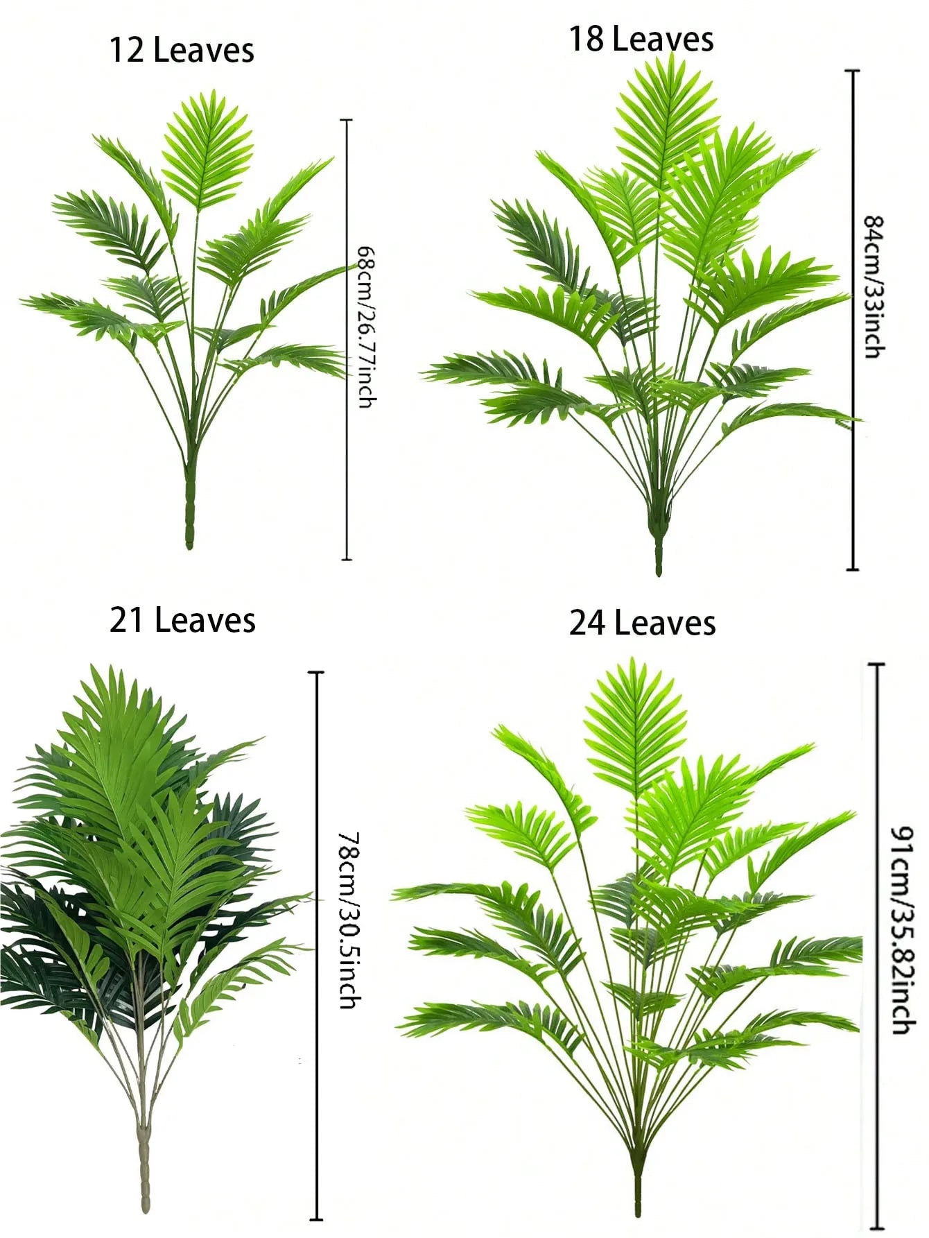 artificial monstera palm leaf 24 leaves | faux tropical plant decoration for outdoor floor display | pvc army green for baby shower, events, exhibitions | 1pc