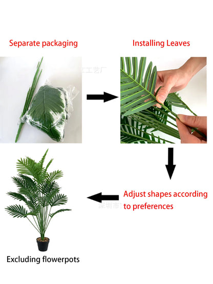Artificial Monstera Palm Leaf 24 Leaves | Faux Tropical Plant Decoration for Outdoor Floor Display | PVC Army Green for Baby Shower, Events, Exhibitions | 1pc