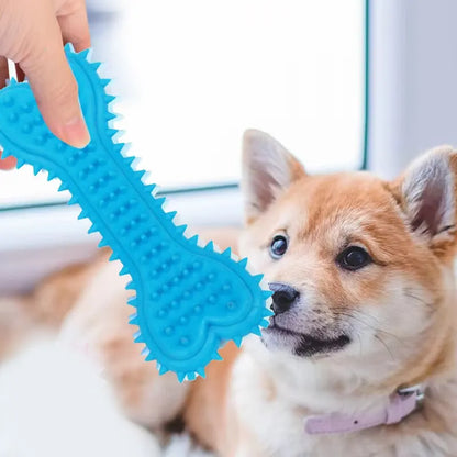 Durable Rubber Dog Chew Toy - Bone Shape Bite-Resistant for Teeth Grinding & Training, Ideal for Small Dogs, Pet Supplies - Promotes Dental Health & Engaging Play