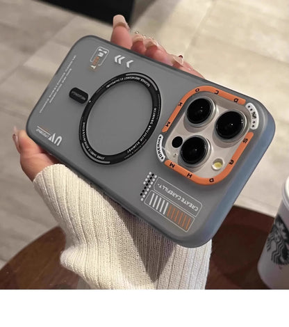 Matte Magnetic Phone Case For iPhone  16 14 13 12 15 Pro Max Magsafe Wireless Charge Frosted Back Metal Lens Frame Buttons Cover