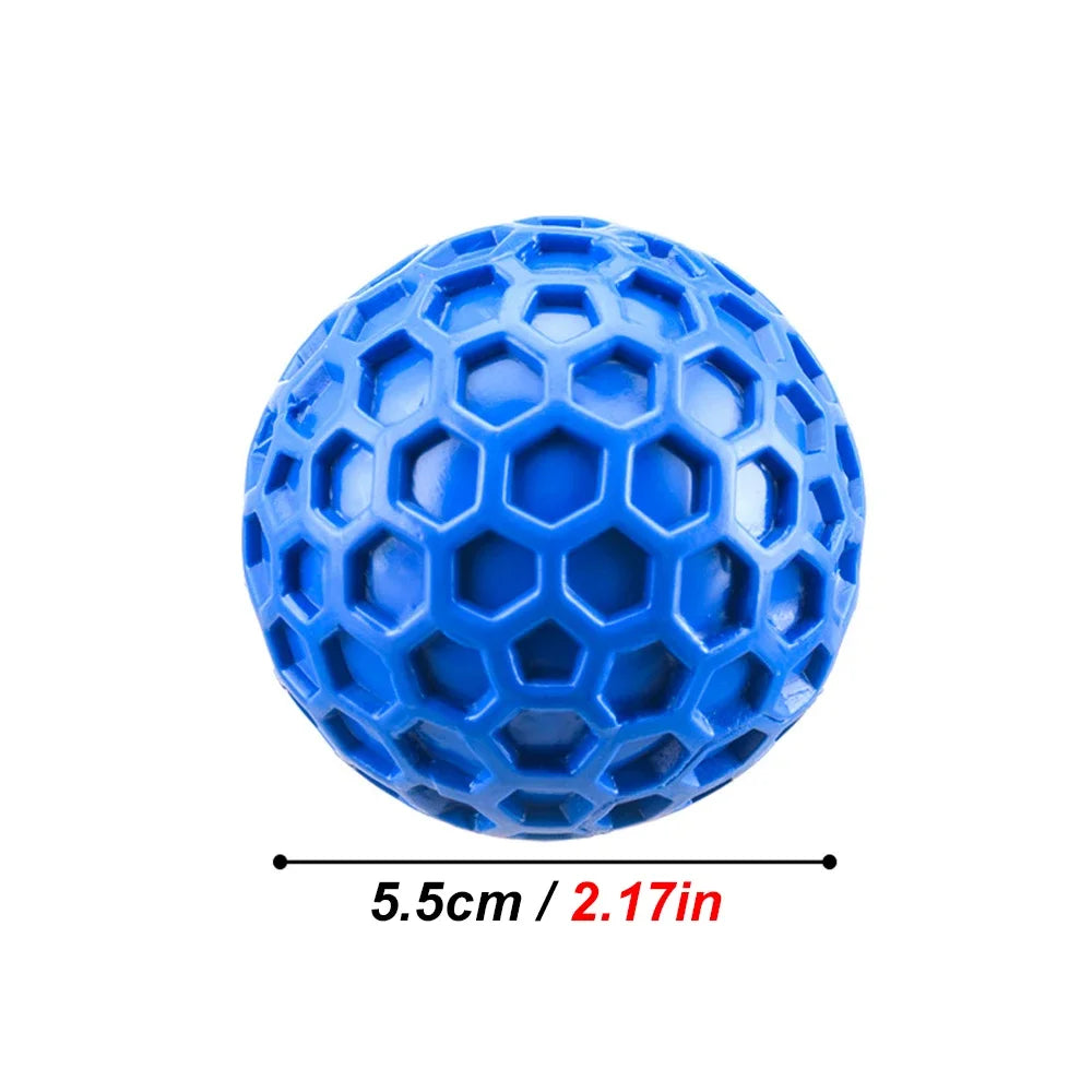 durable squeaky dog ball toy - tough tpr rubber for aggressive chewers, enhances dental health, perfect for teething relief, interactive fetch and play for all dog sizes