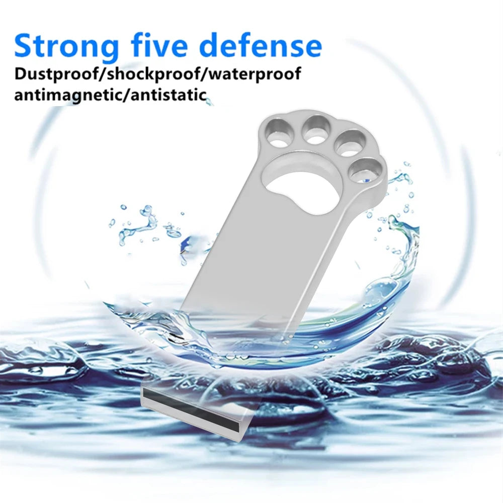 cute cat paw usb flash drive – usb 2.0 memory stick for computer, laptop, and business gifts – 128mb to 64gb storage options in black, rose gold, silver – ideal tech accessory