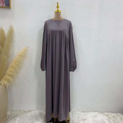 Modest Loose Muslim Dress Abaya Eid Ramadan Elegant With Pocket for Women, Comfortable Fit, Stylish Design, Perfect for Prayer and Daily Wear, Various Colors Available