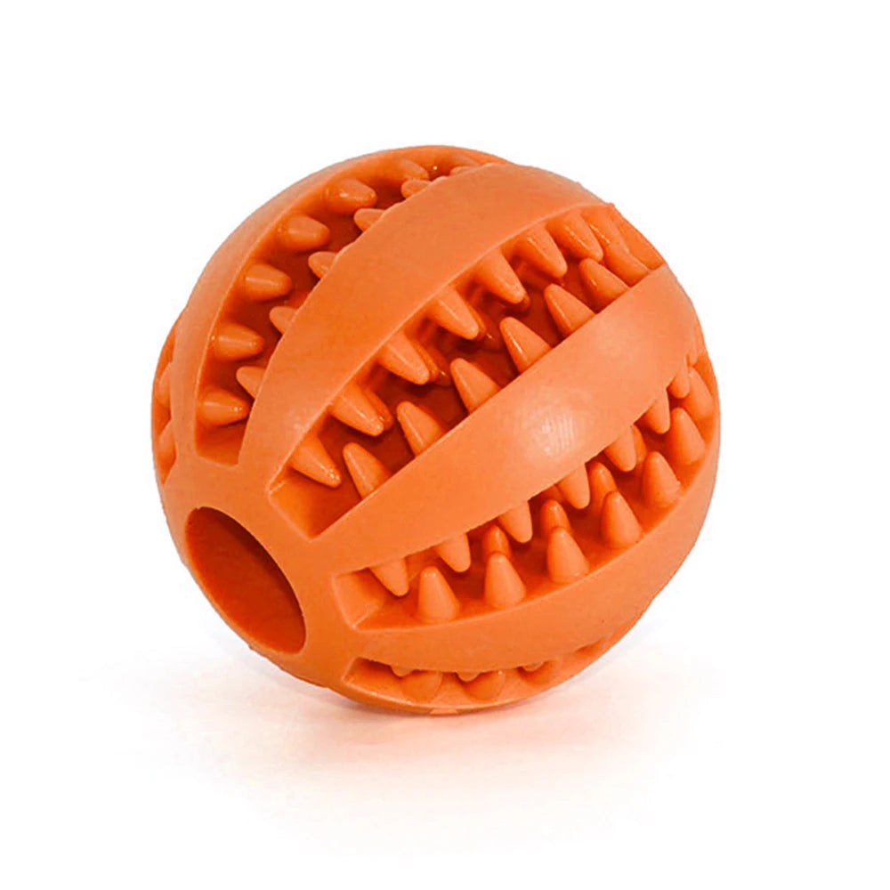 rubber dog chew toy - indestructible snack and tooth cleaning interactive ball for large dogs - durable soft pet accessories for dog training and play