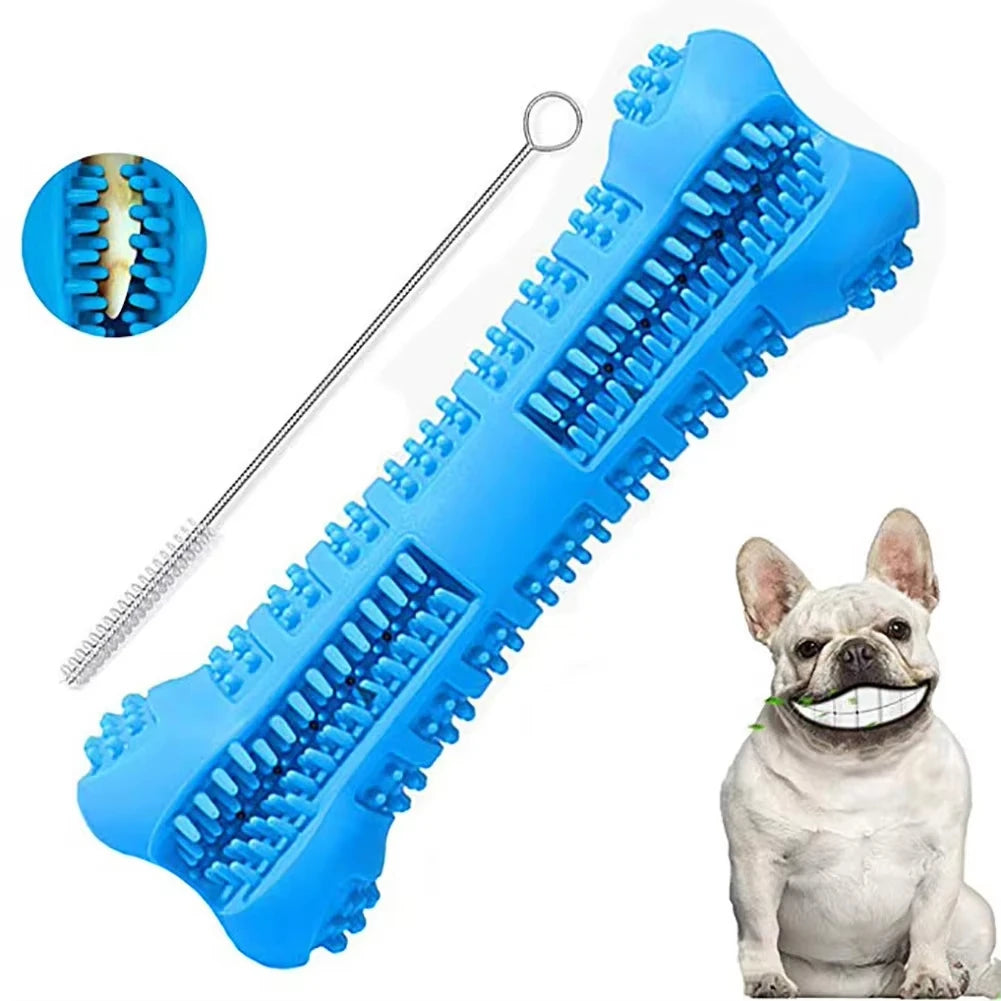 soft rubber dog toothbrush chew toy, 360° cleaning for small dogs, safe and durable dental care aid, non-toxic rubber, anxiety relief, indoor outdoor use