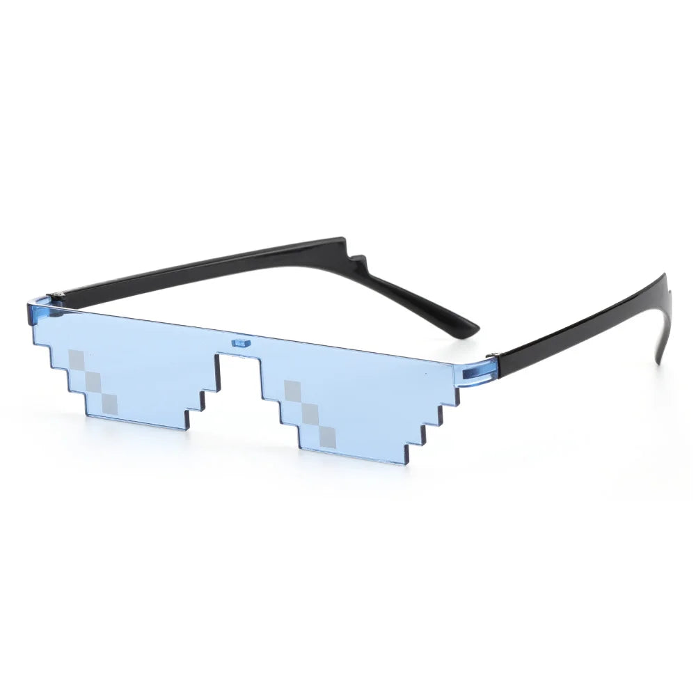 new design funny mosaic sunglasses thug life sun glasses pixel black retro gamer robot eyewear for birthday parties and cosplay favors