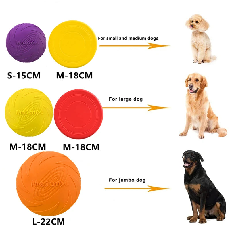 bite-resistant dog flying disc toy, durable, interactive plastic fetch toy for puppies & active dogs, outdoor pet play, aerodynamic design, fun exercise & training activities