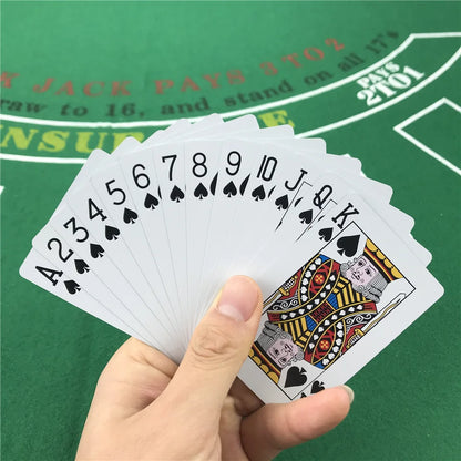 2PCS Lot Waterproof Plastic Playing Cards Texas Hold'em Poker 2.28x3.46 Inch - Durable PVC, Perfect for Game Nights and Tournaments, Easy to Clean, Ideal for All Players