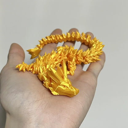 3D Printed Antistress Dragon Fidget Toy Rotatable Articulated 30cm Colors