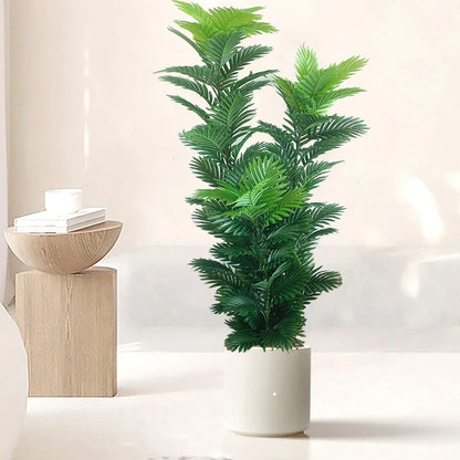 150cm Tall Artificial Palm Tree with Real Touch Leaves, Indoor Outdoor Decorative Fake Plant for Home, Office, Garden, Shop, Party, Exhibition, Jungle Theme Decor