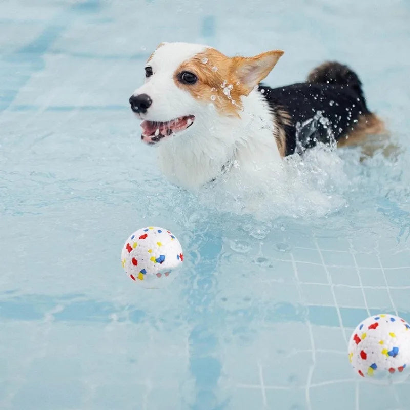 durable dog chew ball toy, lightweight elastic etpu, bite resistant for fetch & play, ideal for all dog sizes, indoor & outdoor use, single or double set option