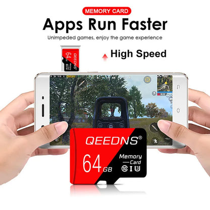 Mini SD Card 128GB 64GB 32GB 16GB 8GB Ultra Memory Card Class 10 SD/TF Flash Card with Free Adapter for Mobile, Camera, Tablet, and Digital Devices