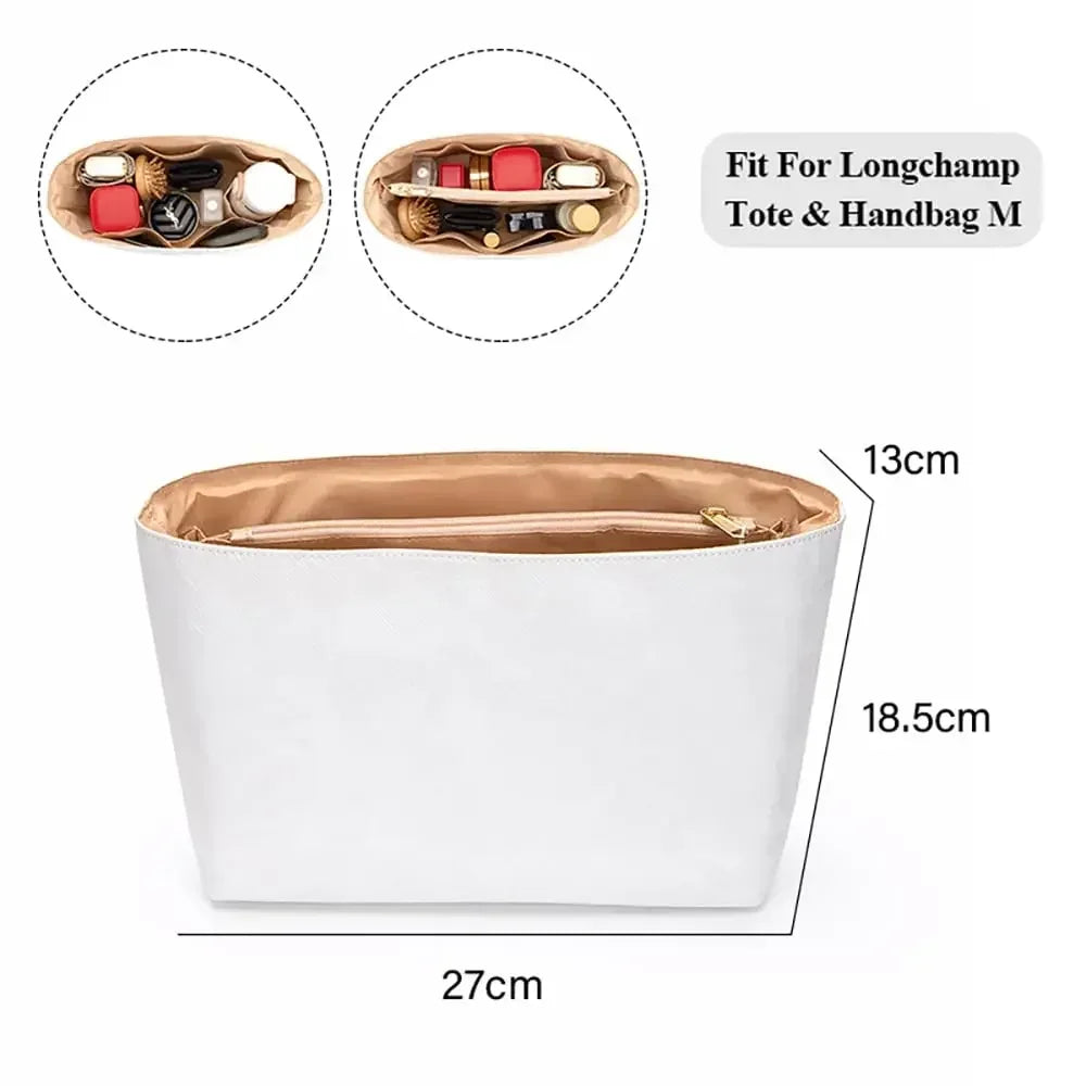 dupont felt insert bag fits for longchamp handbag liner bag felt cloth makeup bag support travel portable insert purse organizer tote insert for neat storage and shape