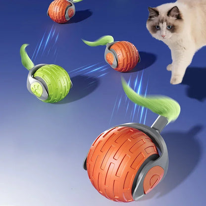 5.122 red B0DP4PZ8KH Automatic Rolling Ball Interactive Ball Cat Toys Pet Supplies Electric Dog Training Cat Teaser simulated Rat Rechargeable