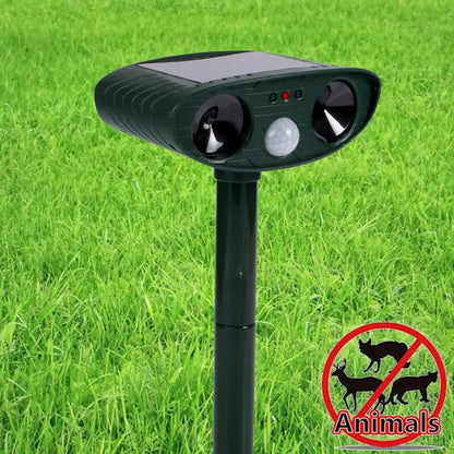 B0DWSPFZT4 1pc ultrasound  Repellant Cat Dog Repellant Solar Powered Rechargeable Garden Waterproof creature Deterrent For Farm Yard