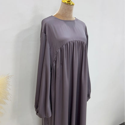 Modest Loose Muslim Dress Abaya Eid Ramadan Elegant With Pocket for Women, Comfortable Fit, Stylish Design, Perfect for Prayer and Daily Wear, Various Colors Available