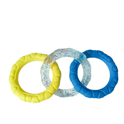 Durable Rubber Dog Chew Toy, Bite-Resistant Pull Ring for Tug-of-War, Teeth Cleaning, Ideal for All Breeds, Suitable for Indoor and Outdoor Play, Promotes Dental Health