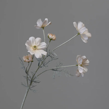 Artificial Gerbera Daisy Flower 60cm White Silk Stem for Home, Wedding, Table, Indoor Decor - Perfect for Anniversary, Baby Shower, Bridal Party, Birthday, Housewarming