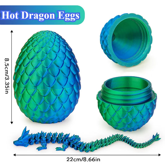 1PCS 3D Printed Dragon Egg Full Joint Model Movable Jewelry Toy Game