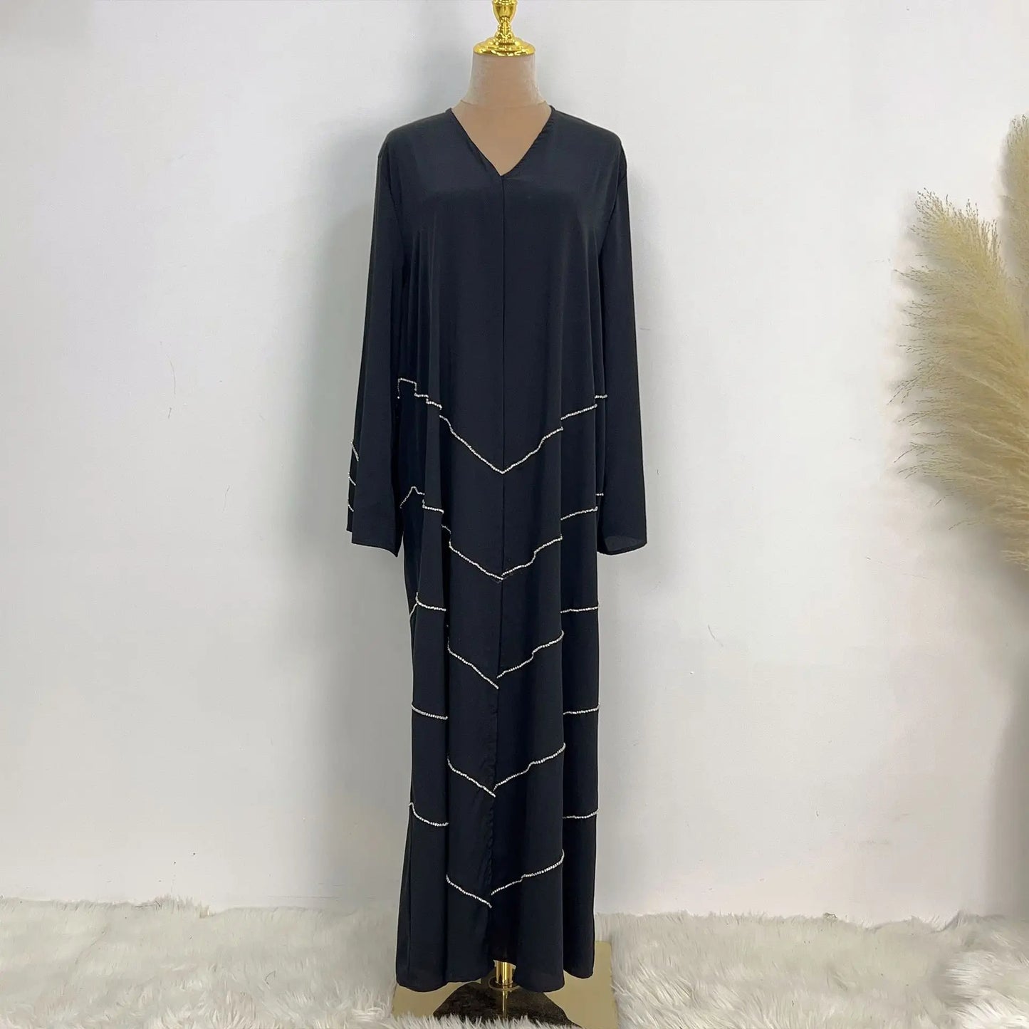 dubai 2024 luxury opened kimono abaya long loose dress prayer garment for women - elegant party kaftan, modest islamic fashion, spring summer wear, sizes s-xxl