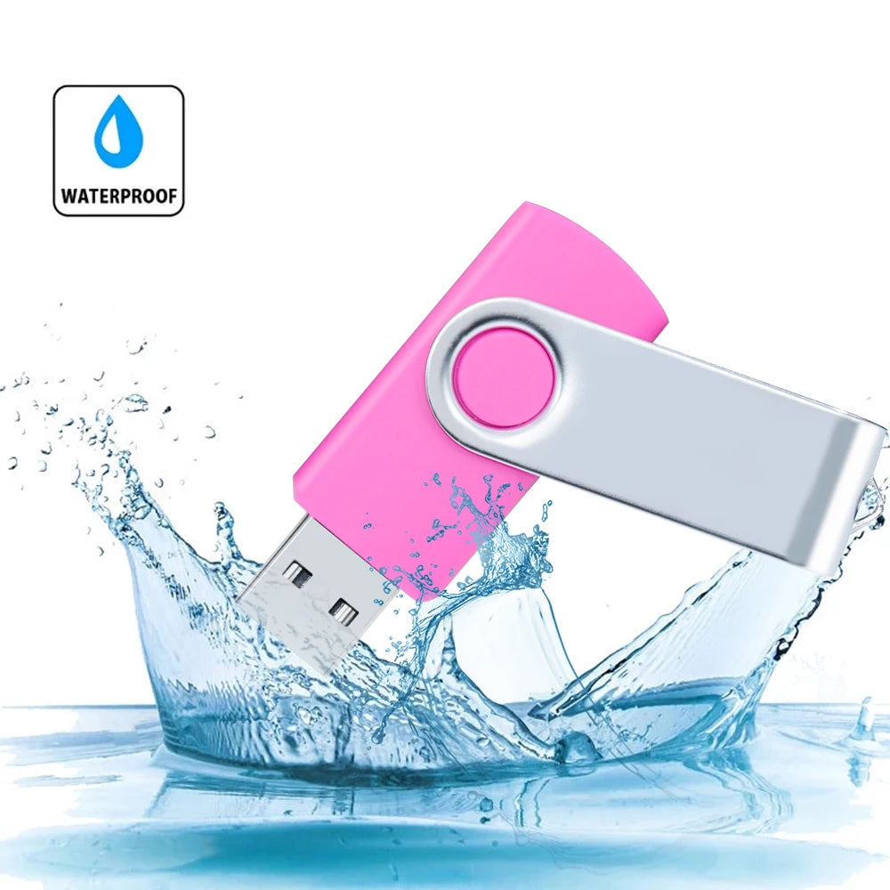 usb flash drive 128gb 64gb 32gb 16gb 8gb 4gb swivel design, metal pen drive, cle usb 2.0 portable memory stick, multiple colours, ce & rohs certified, real capacity