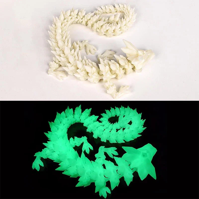 3d printed antistress dragon fidget toy rotatable articulated 30cm colors