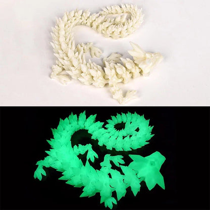 3D Printed Antistress Dragon Fidget Toy Rotatable Articulated 30cm Colors