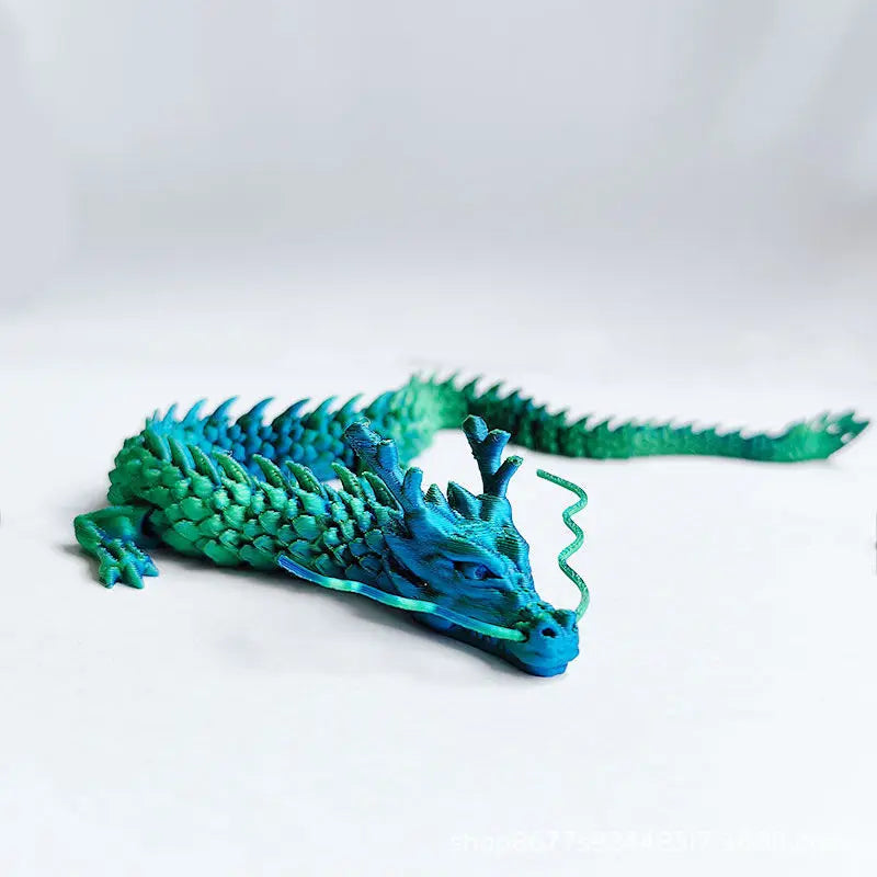 3d printed luminous chinese loong flexible dragon figurine home decoration gifts